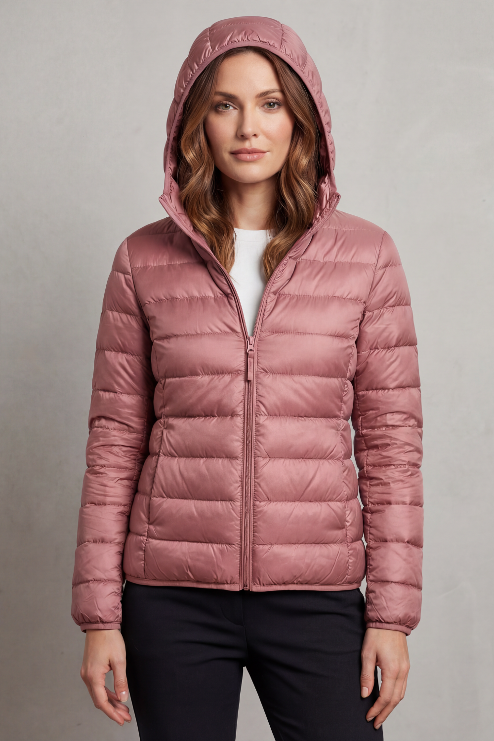 Montarello Women's Hooded Puffer Jacket – Lightweight & Packable