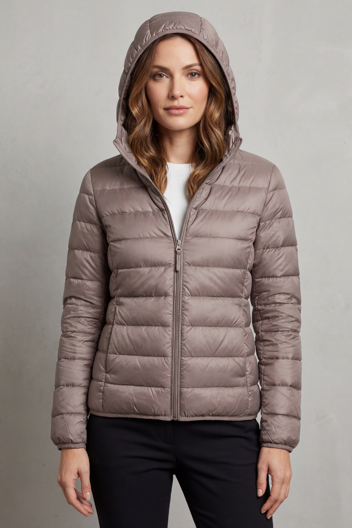 Montarello Women's Hooded Puffer Jacket – Lightweight & Packable