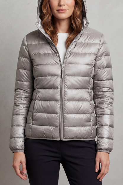 Montarello Women's Hooded Puffer Jacket – Lightweight & Packable