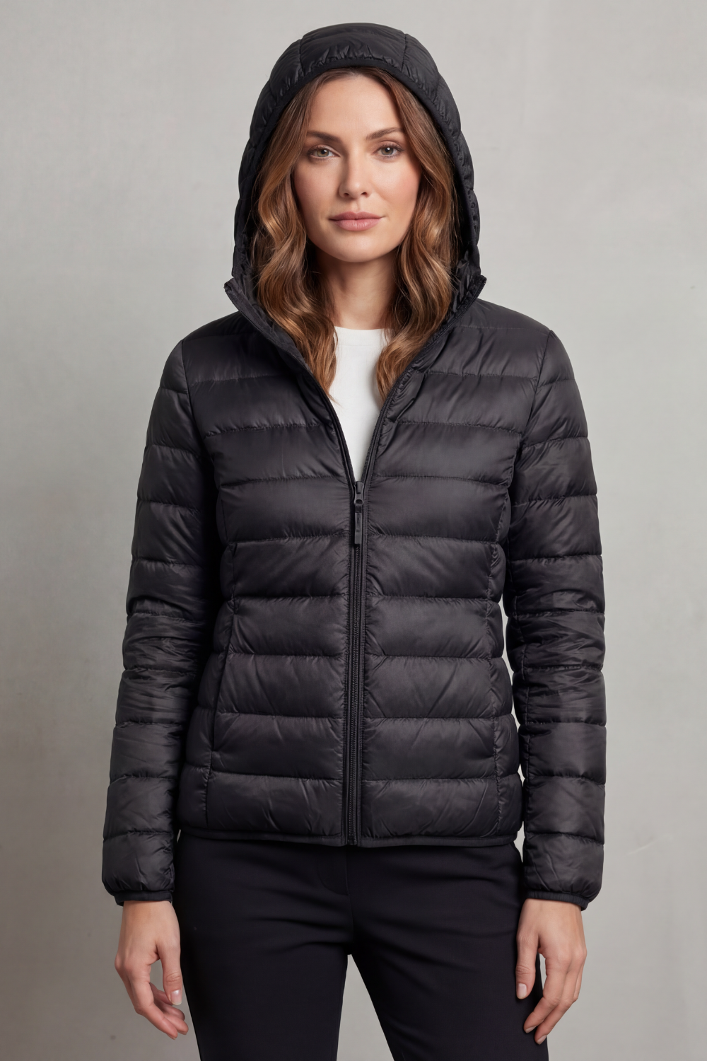 Montarello Women's Hooded Puffer Jacket – Lightweight & Packable