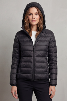 Montarello Women's Hooded Puffer Jacket – Lightweight & Packable
