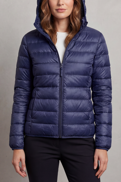 Montarello Women's Hooded Puffer Jacket – Lightweight & Packable