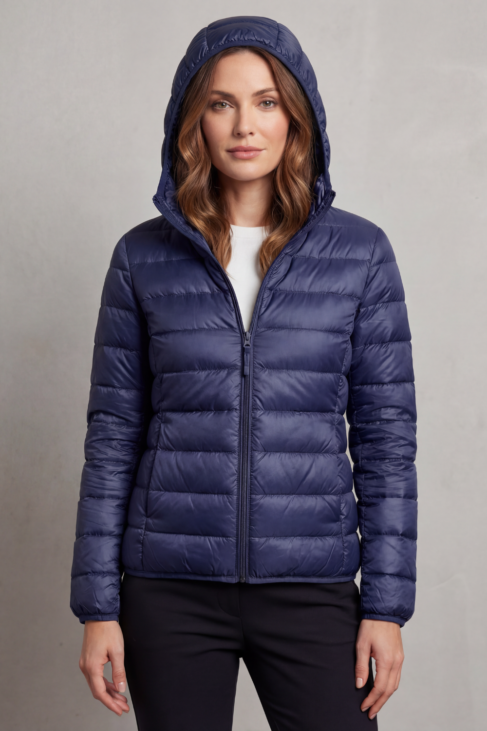 Montarello Women's Hooded Puffer Jacket – Lightweight & Packable