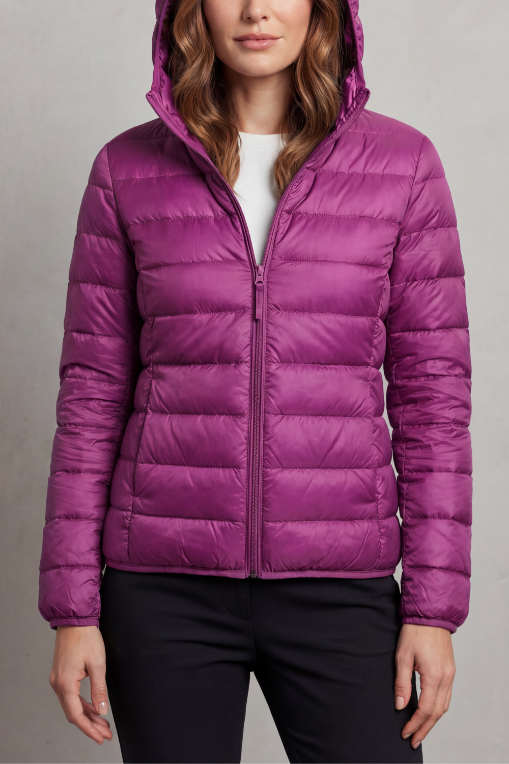 Montarello Women's Hooded Puffer Jacket – Lightweight & Packable