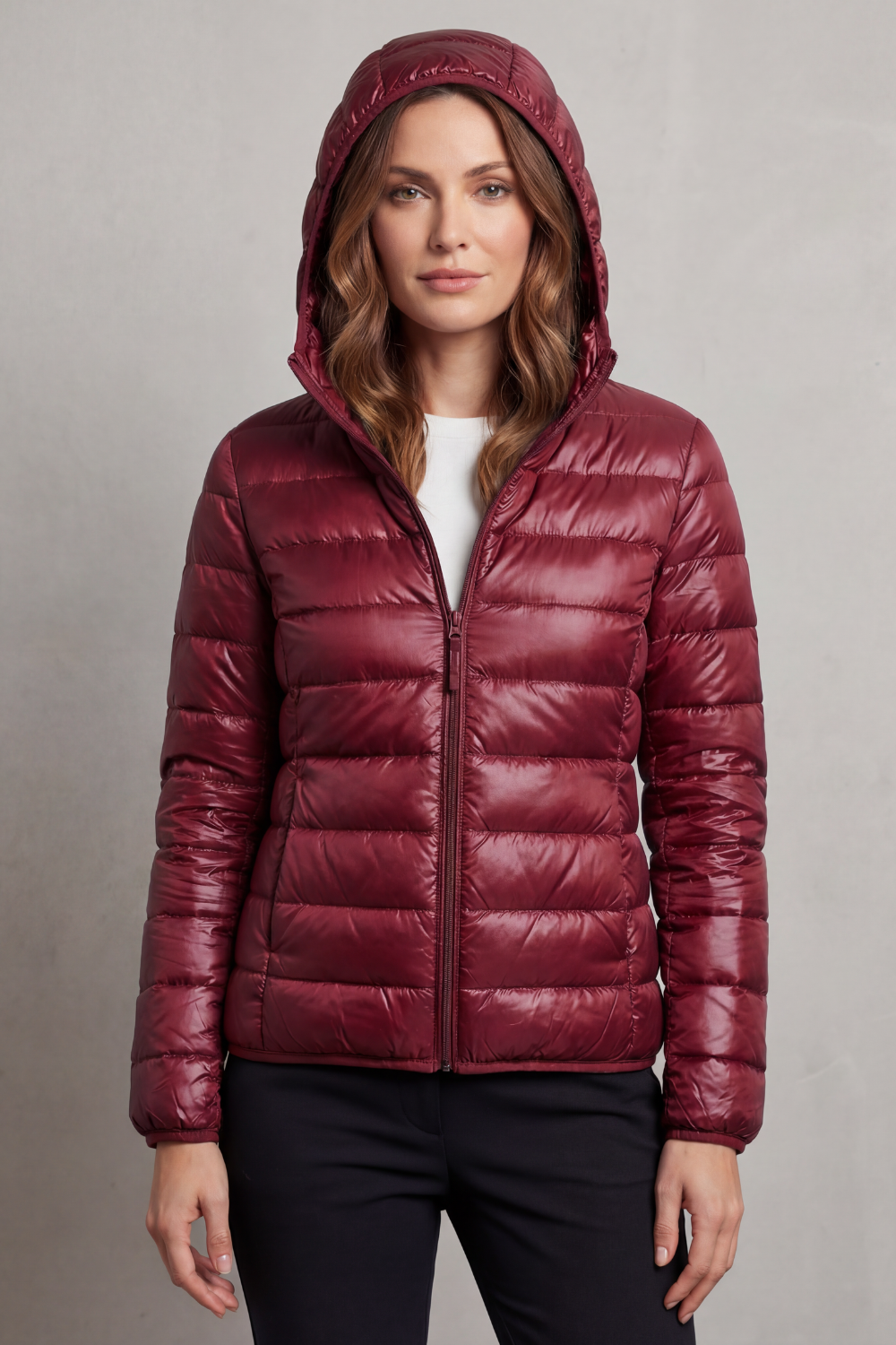Montarello Women's Hooded Puffer Jacket – Lightweight & Packable