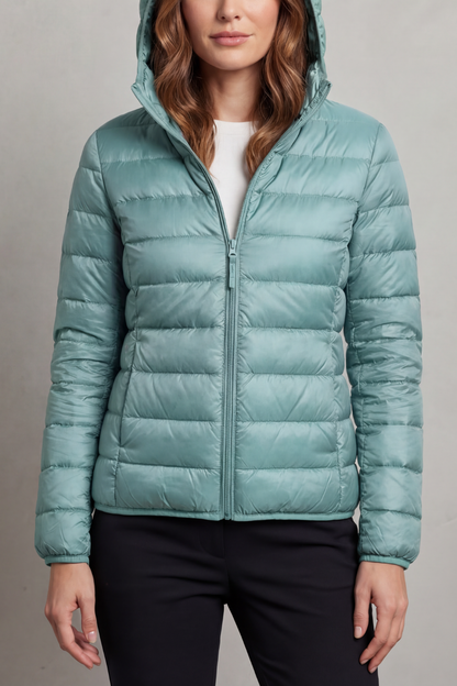 Montarello Women's Hooded Puffer Jacket – Lightweight & Packable