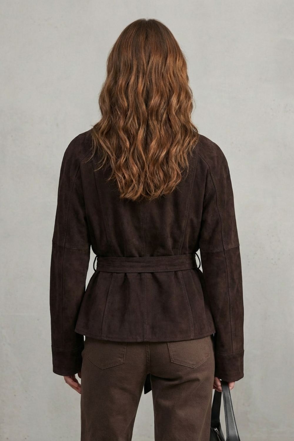 Montarello Women's Cropped Wool Blend Jacket Double Breasted