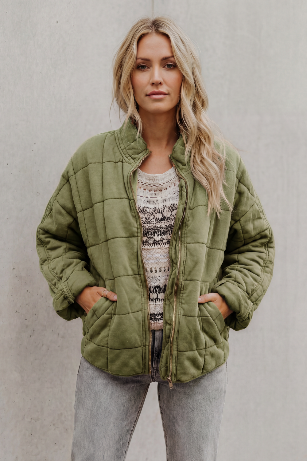 Montarello Women's Quilted Jacket with High Collar