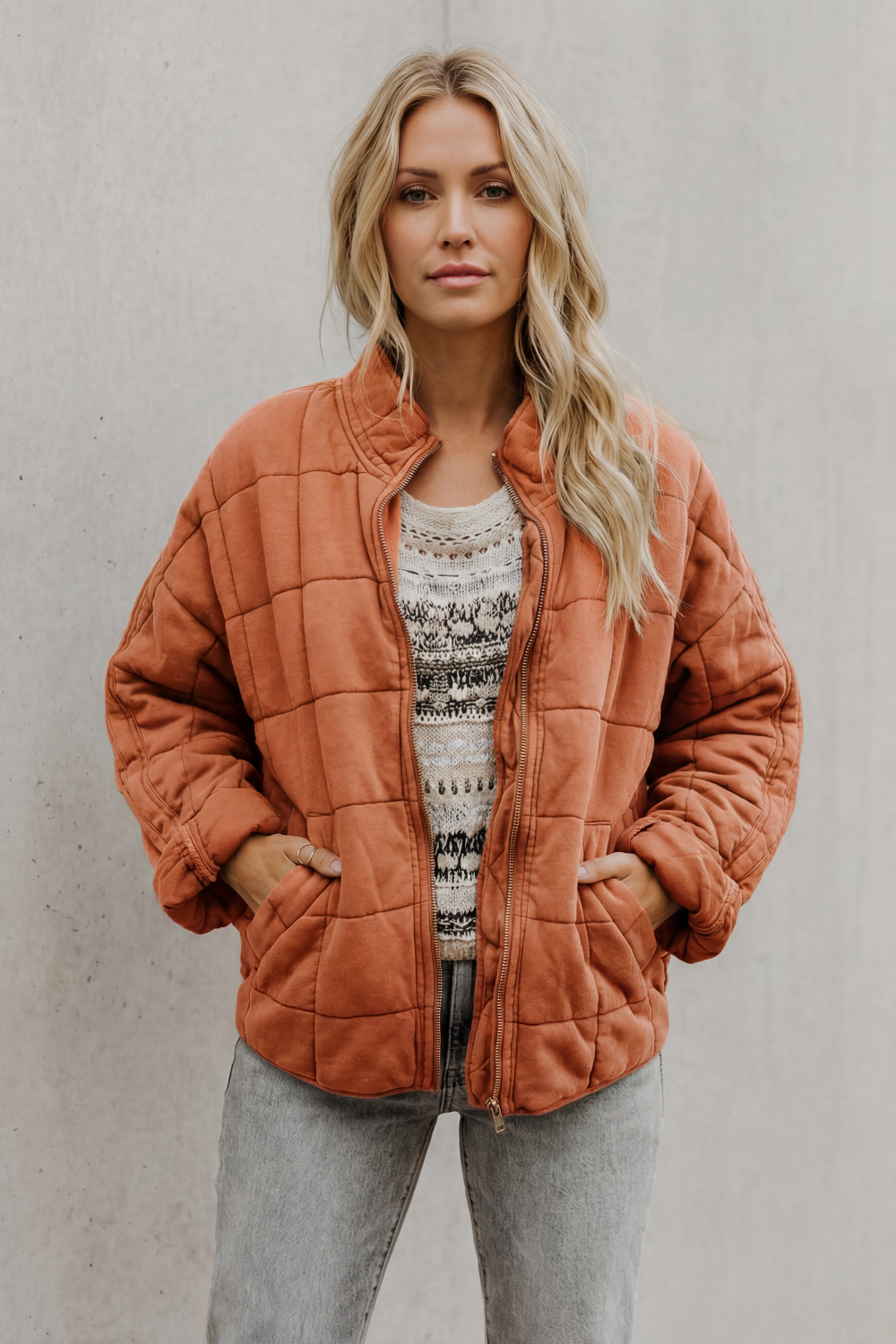 Montarello Women's Quilted Jacket with High Collar