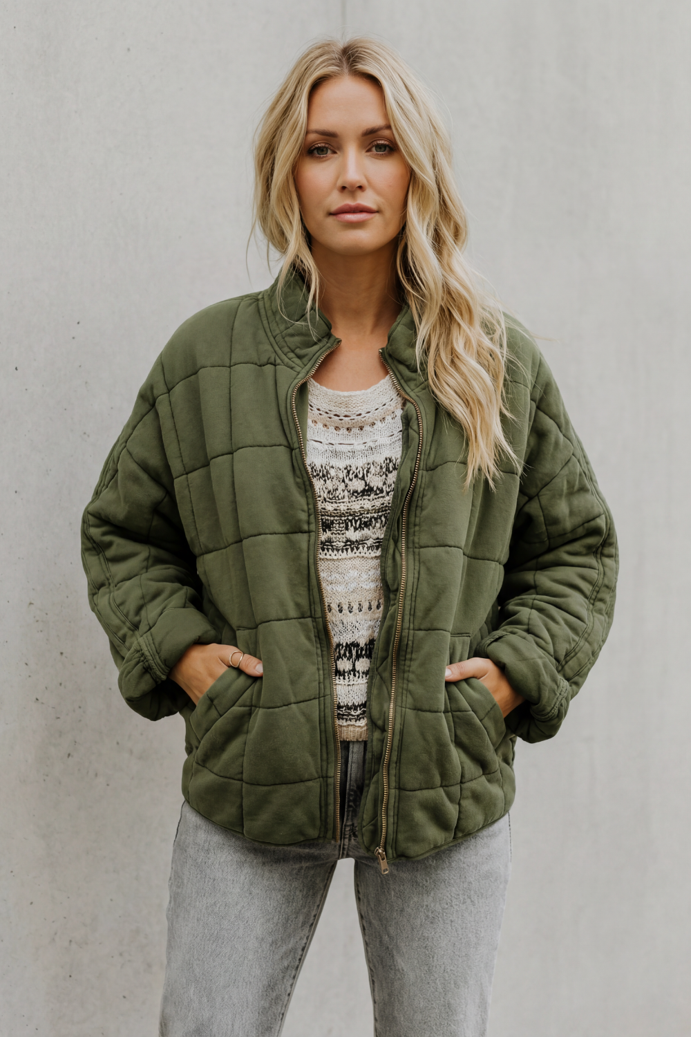 Montarello Women's Quilted Jacket with High Collar