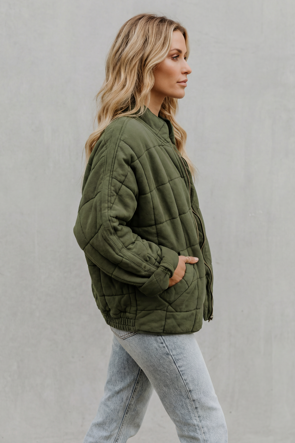 Montarello Women's Quilted Jacket with High Collar