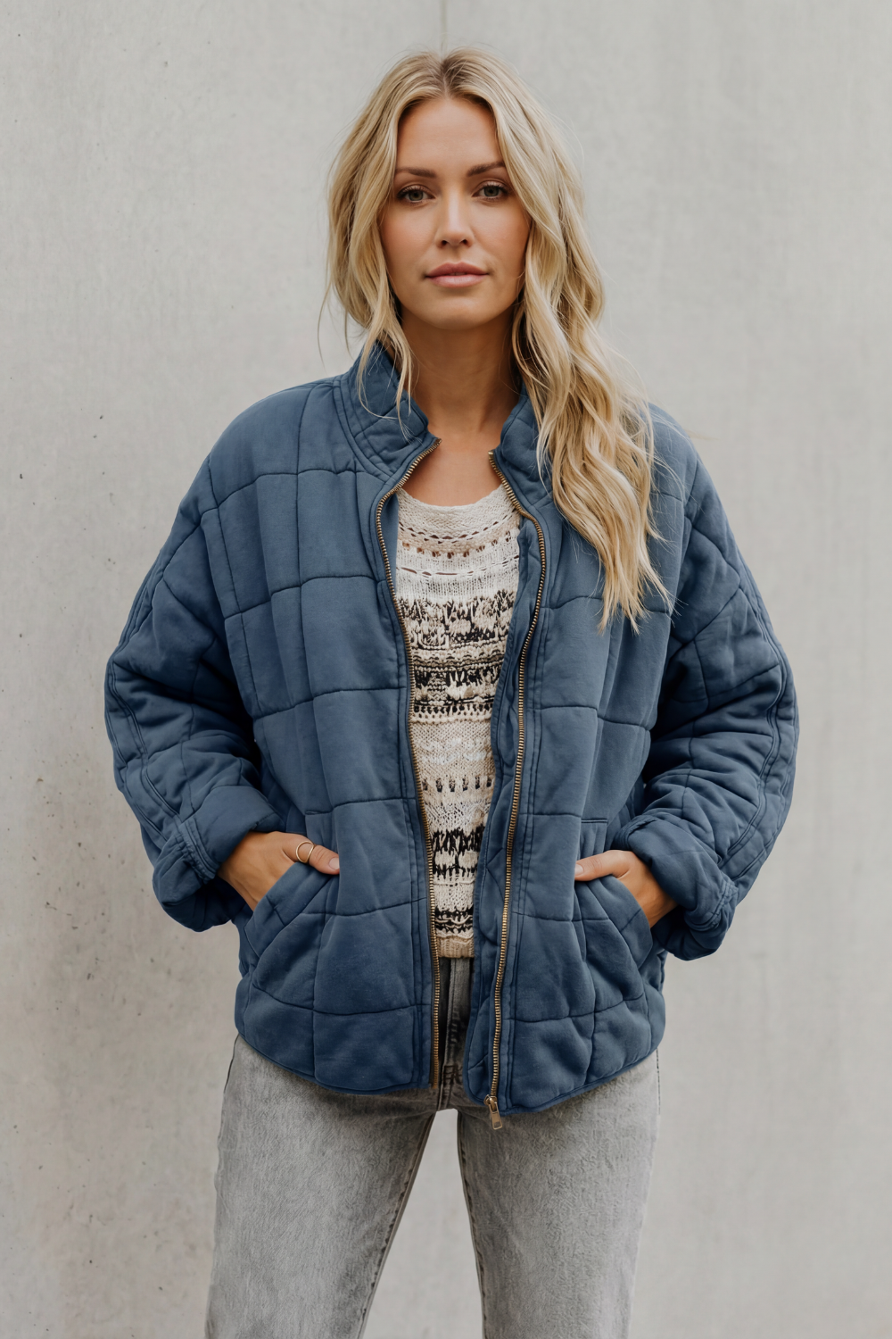 Montarello Women's Quilted Jacket with High Collar