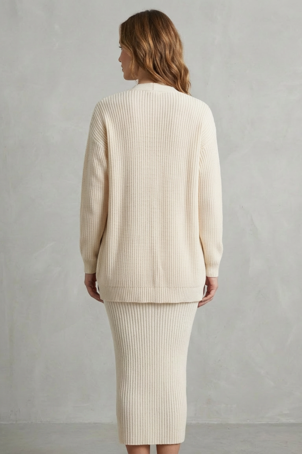 Montarello Women's Knitted Dress and Cardigan Set