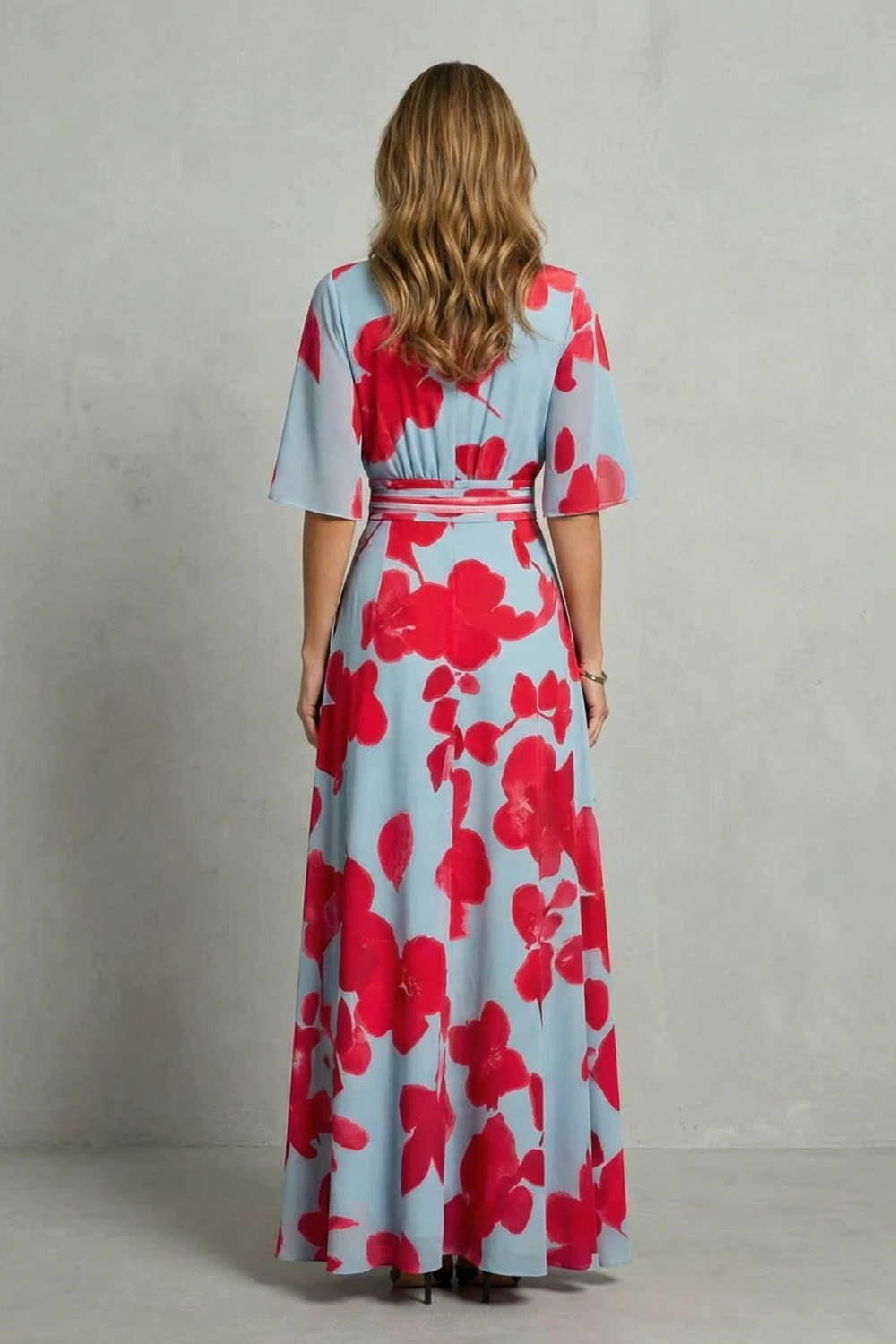 Montarello Women's Floral V-Neck Maxi Dress – Wedding Guest Style