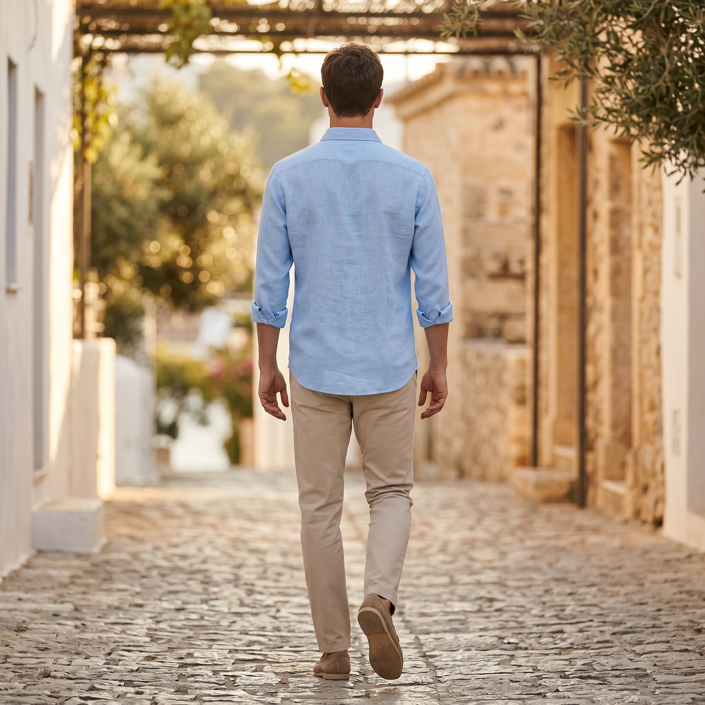 Montarello Men's Linen-Look Shirt