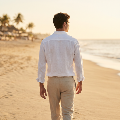 Montarello Men's Linen-Look Shirt