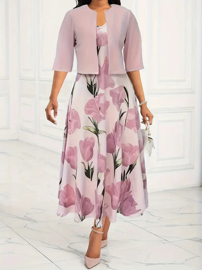 Montarello Women's Floral Maxi Dress & Jacket Co-Ord Set