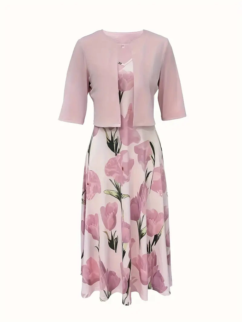 Montarello Women's Floral Maxi Dress & Jacket Co-Ord Set