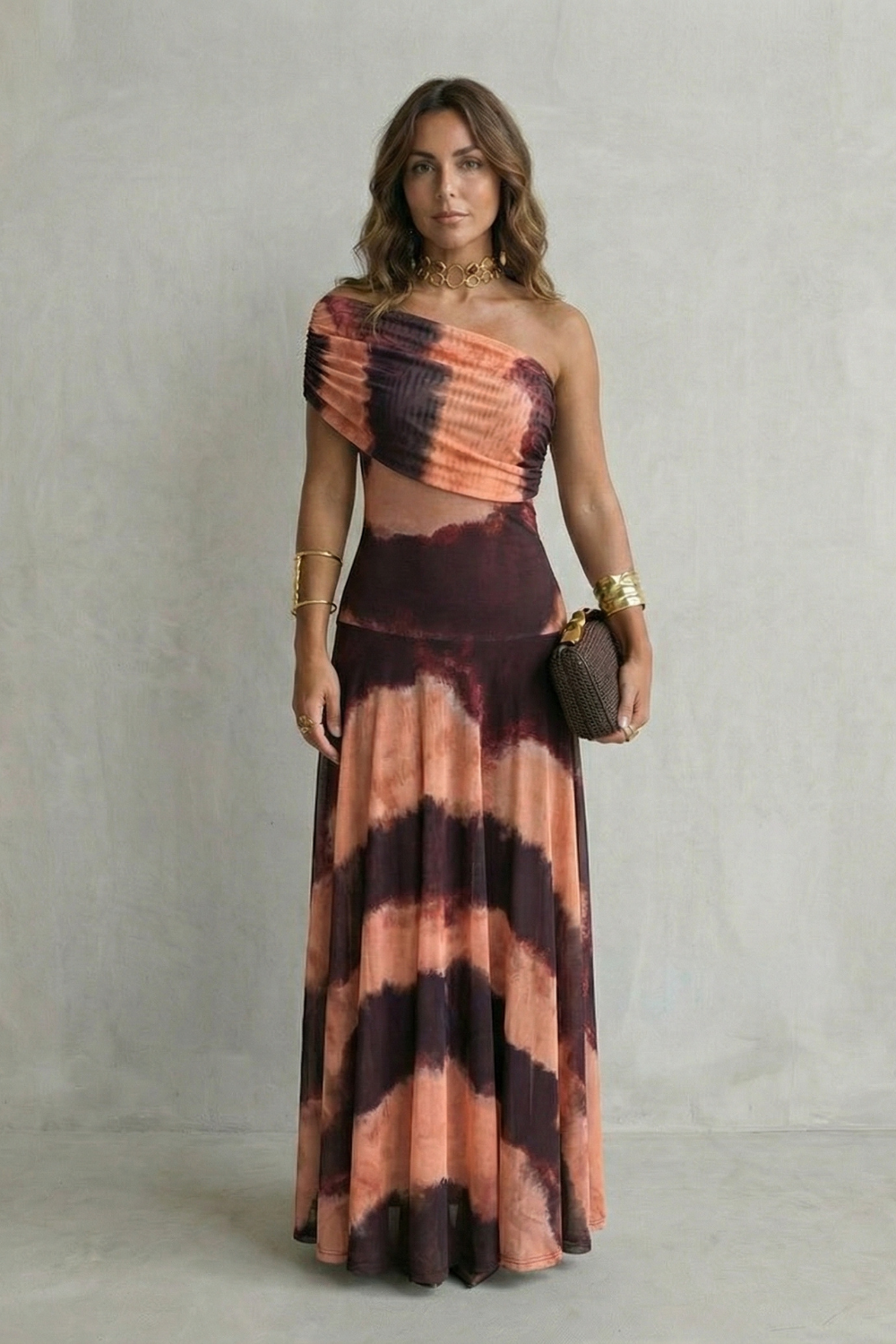 Montarello Women's One-Shoulder Draped Maxi Dress – Wedding Guest Style