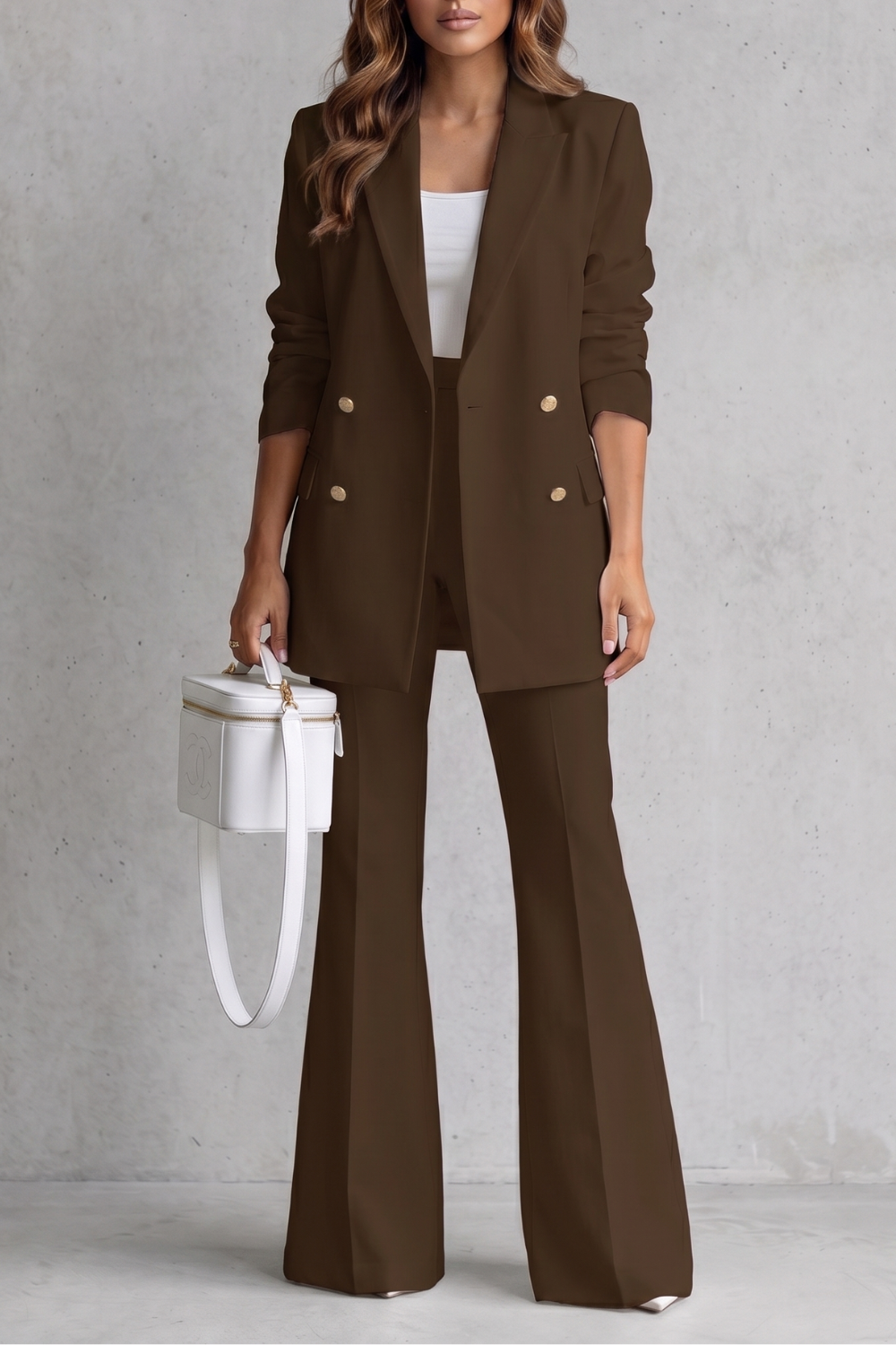Montarello Women's Tailored Blazer Trouser Suit Set