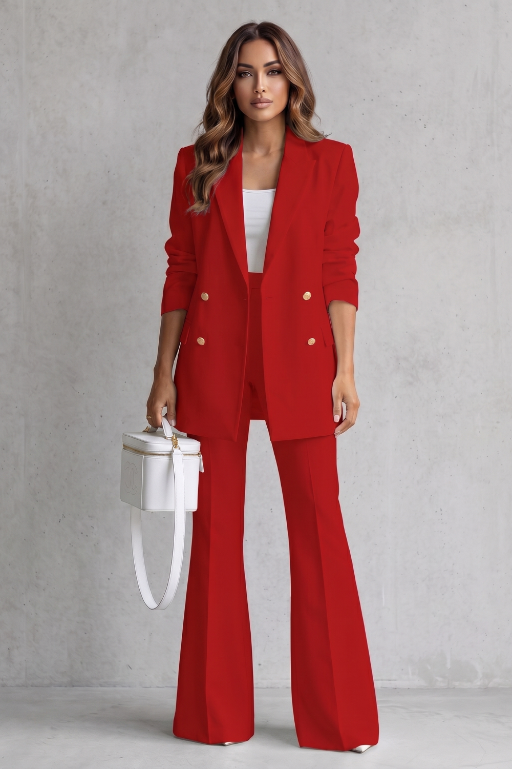 Montarello Women's Tailored Blazer Trouser Suit Set