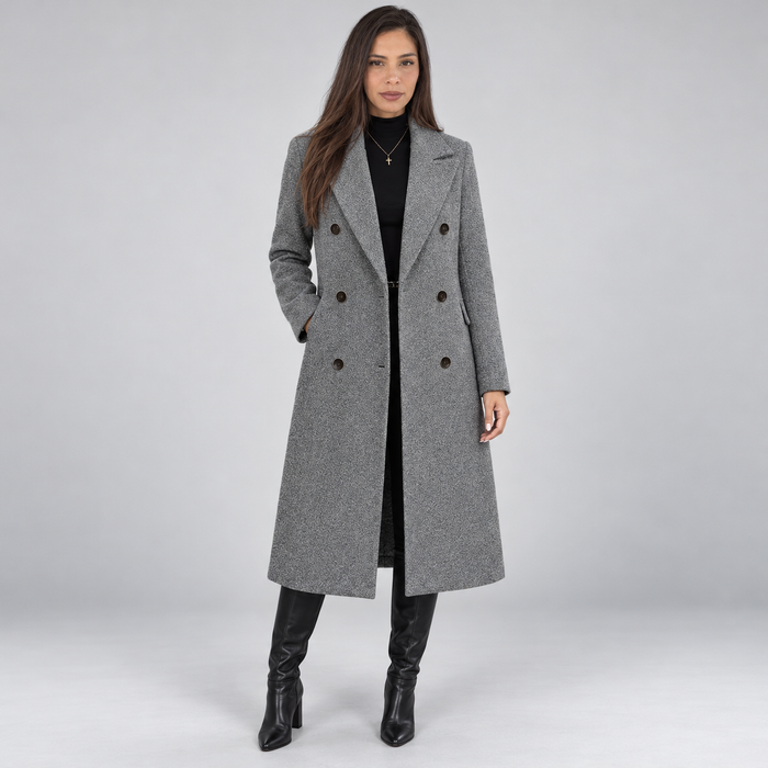Montarello Women's Double-Breasted Regular-Fit Trench Coat