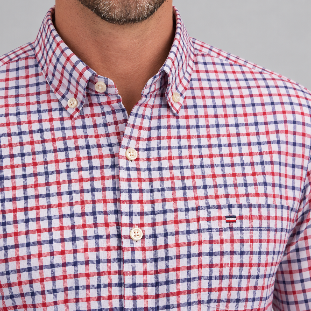 Montarello Men's Oxford Cotton Short-Sleeve Summer Shirt