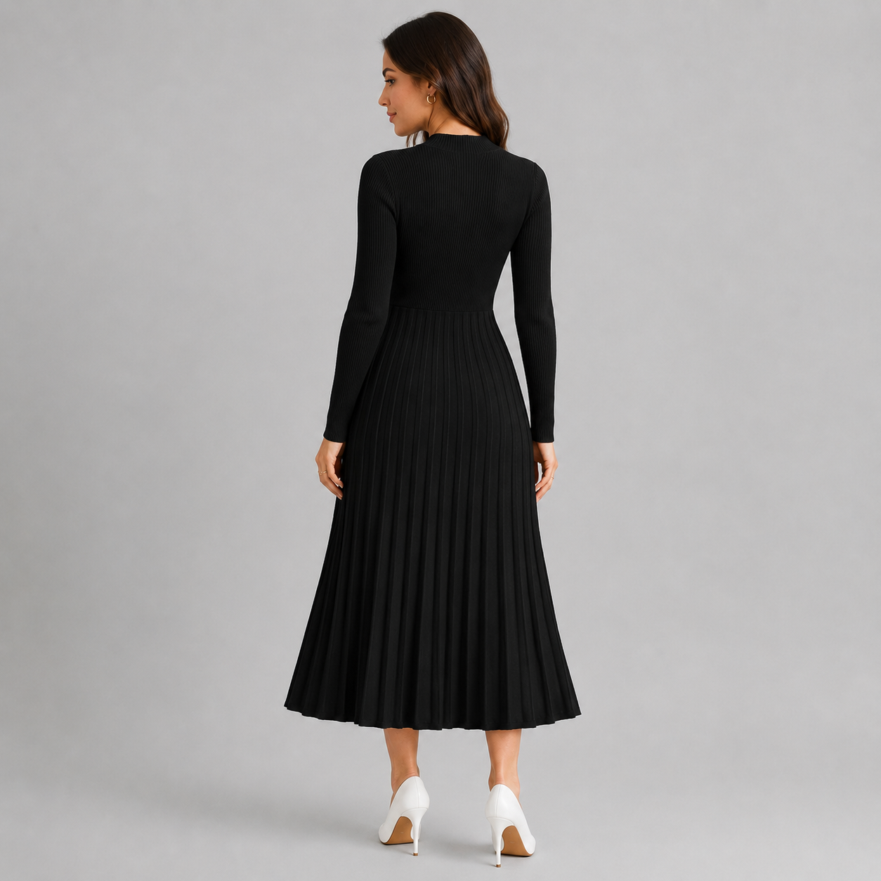 Montarello Women's Long Sleeve Midi Dress