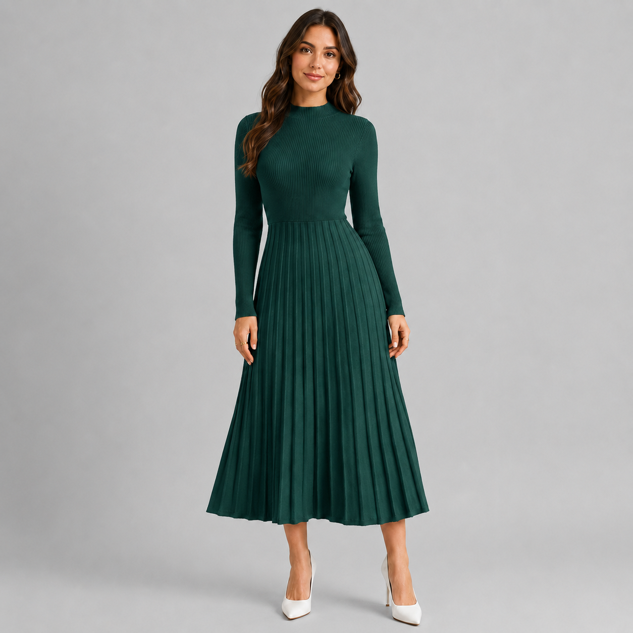 Montarello Women's Long Sleeve Midi Dress