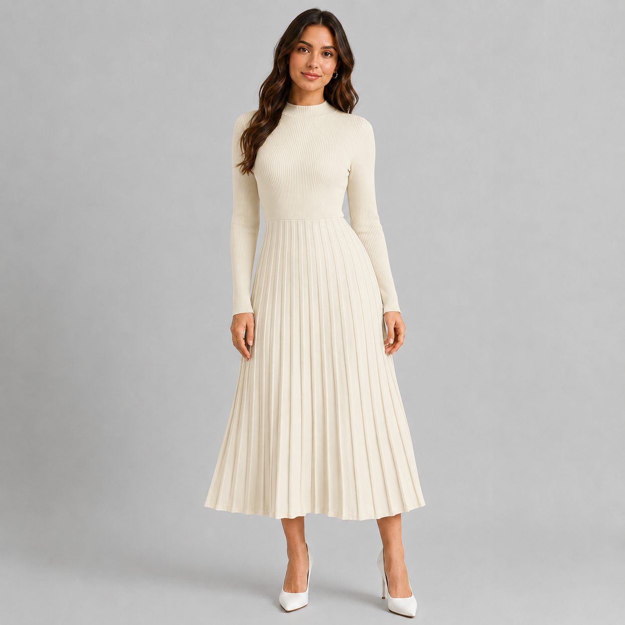 Montarello Women's Long Sleeve Midi Dress