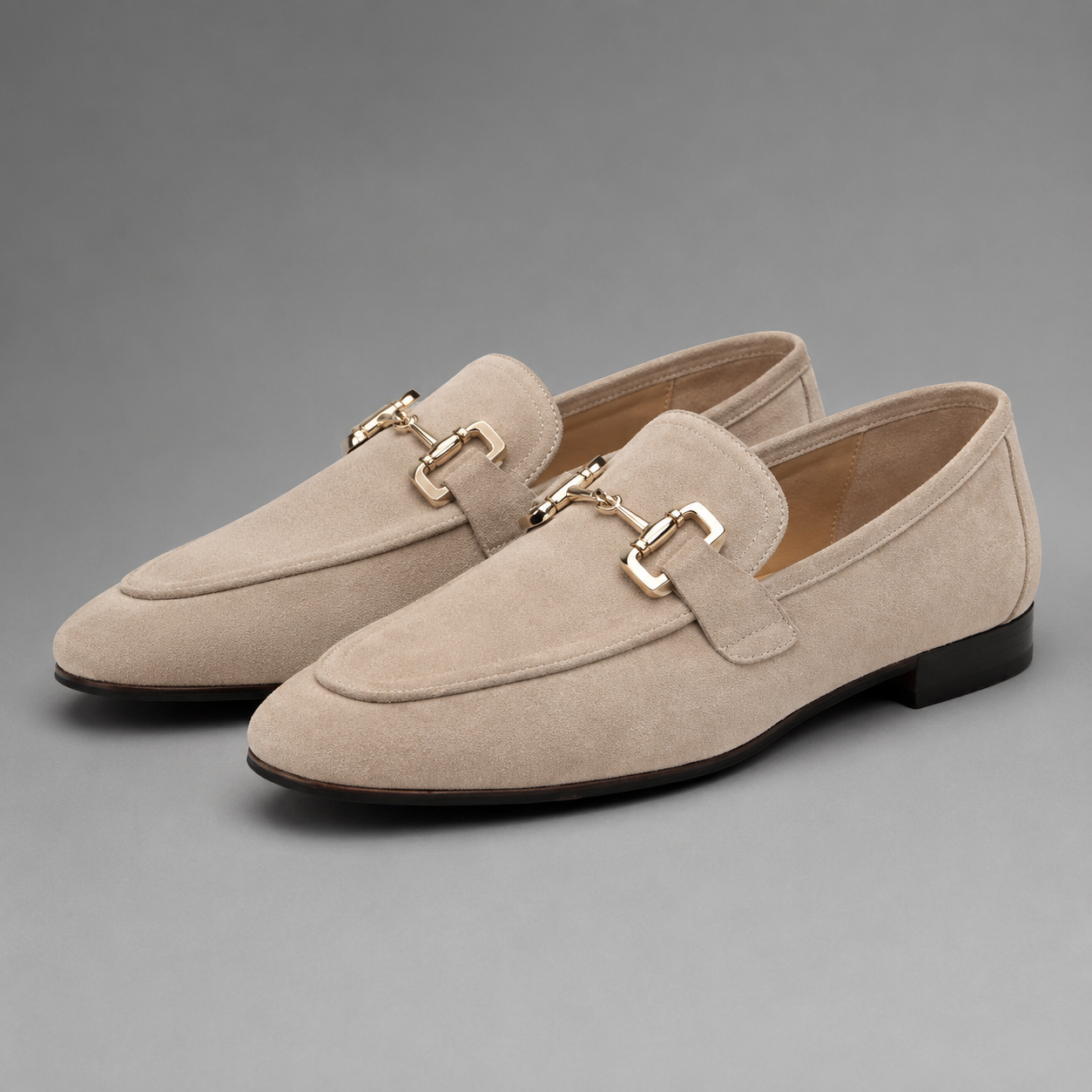 Montarello Men's Suede-Look Horsebit Slip-On Loafers