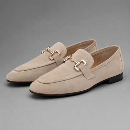 Montarello Men's Suede-Look Horsebit Slip-On Loafers