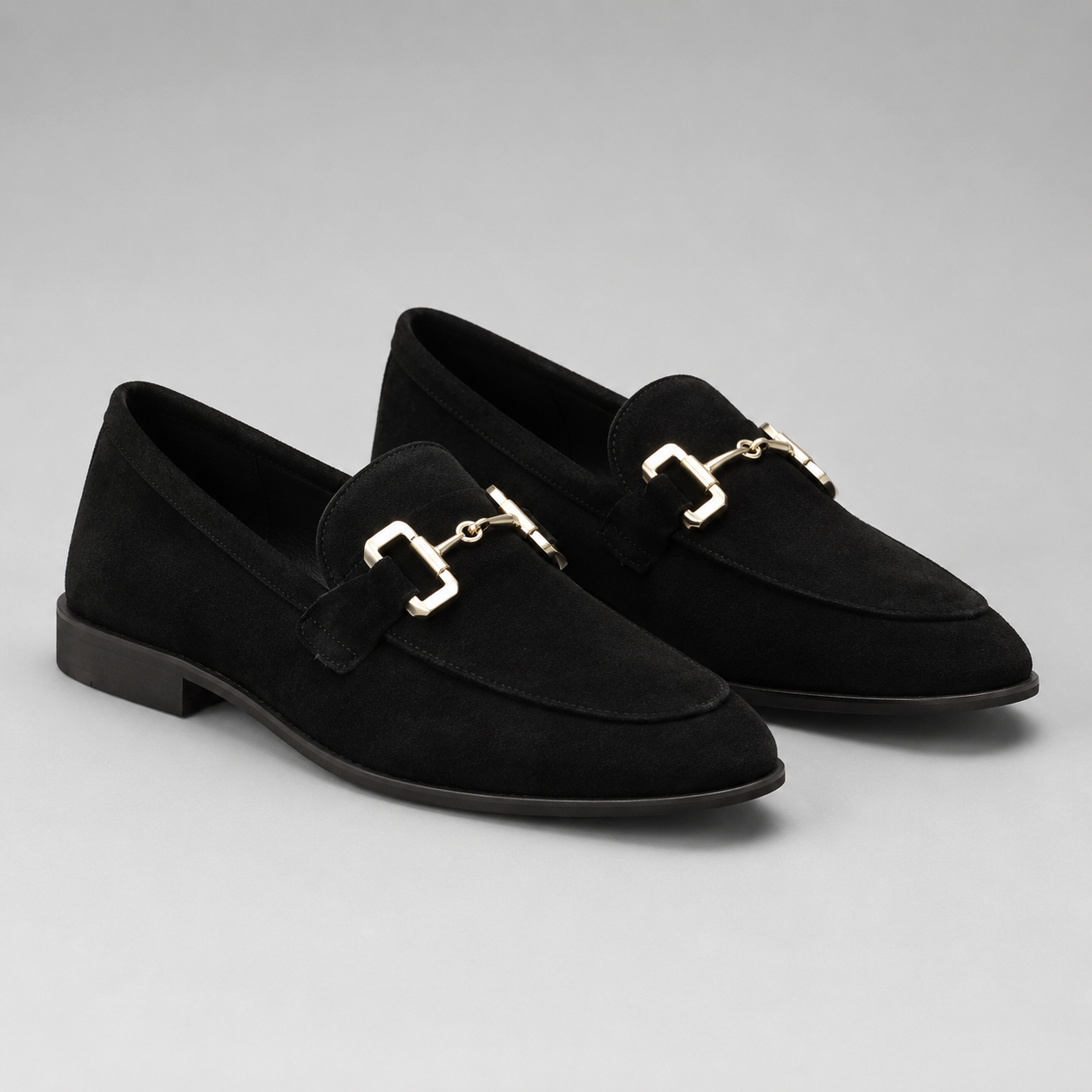 Montarello Men's Suede-Look Horsebit Slip-On Loafers