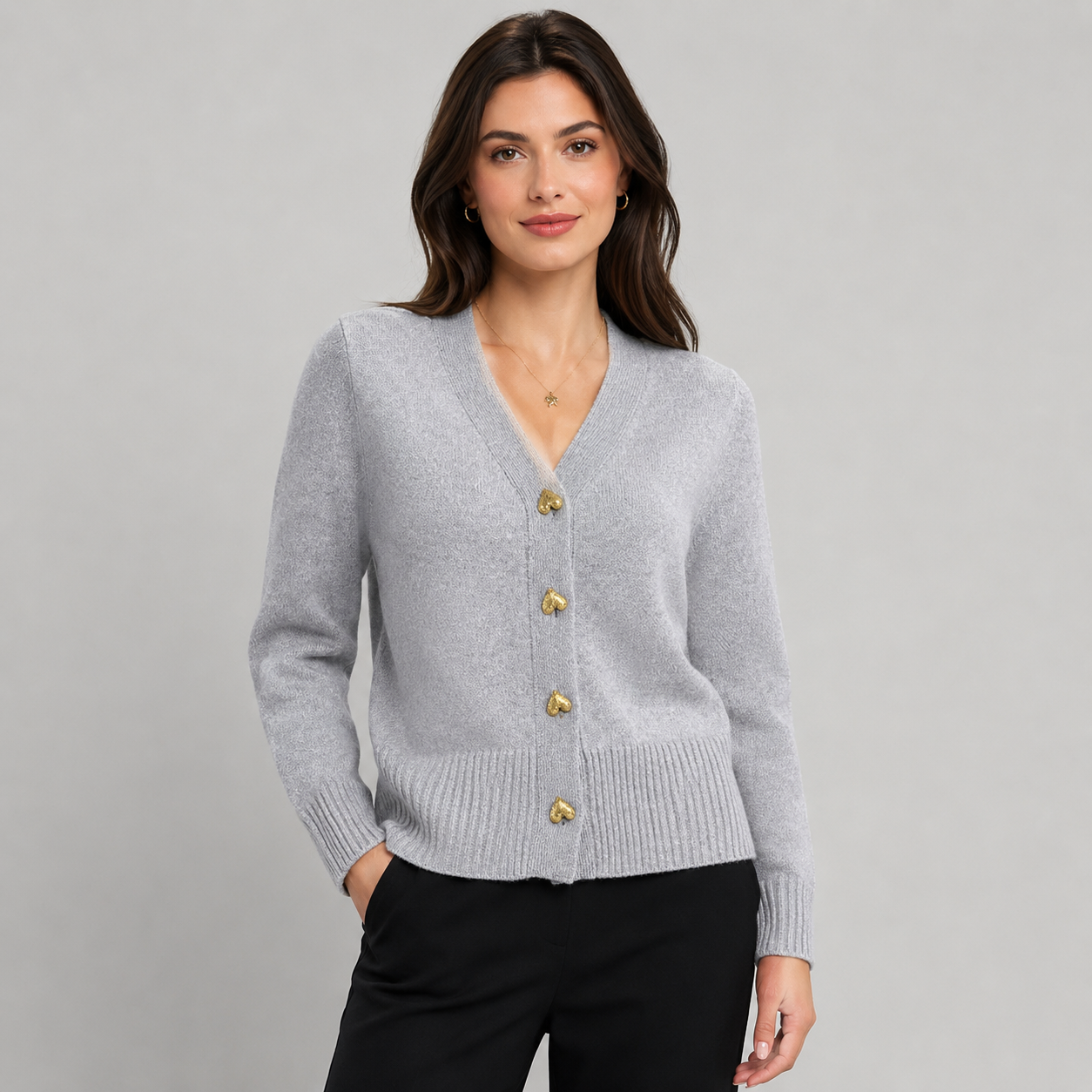 Montarello Women's Button-Front Knit Cardigan