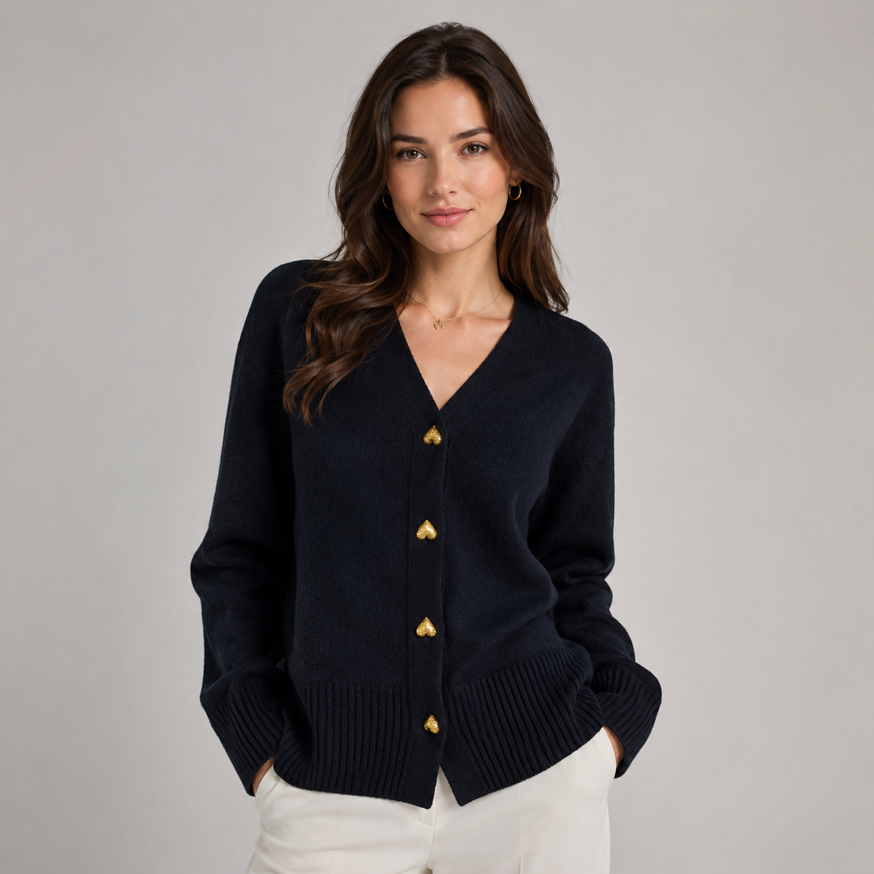 Montarello Women's Button-Front Knit Cardigan