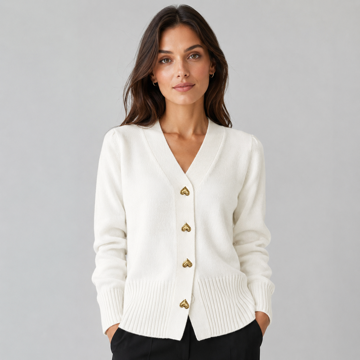Montarello Women's Button-Front Knit Cardigan