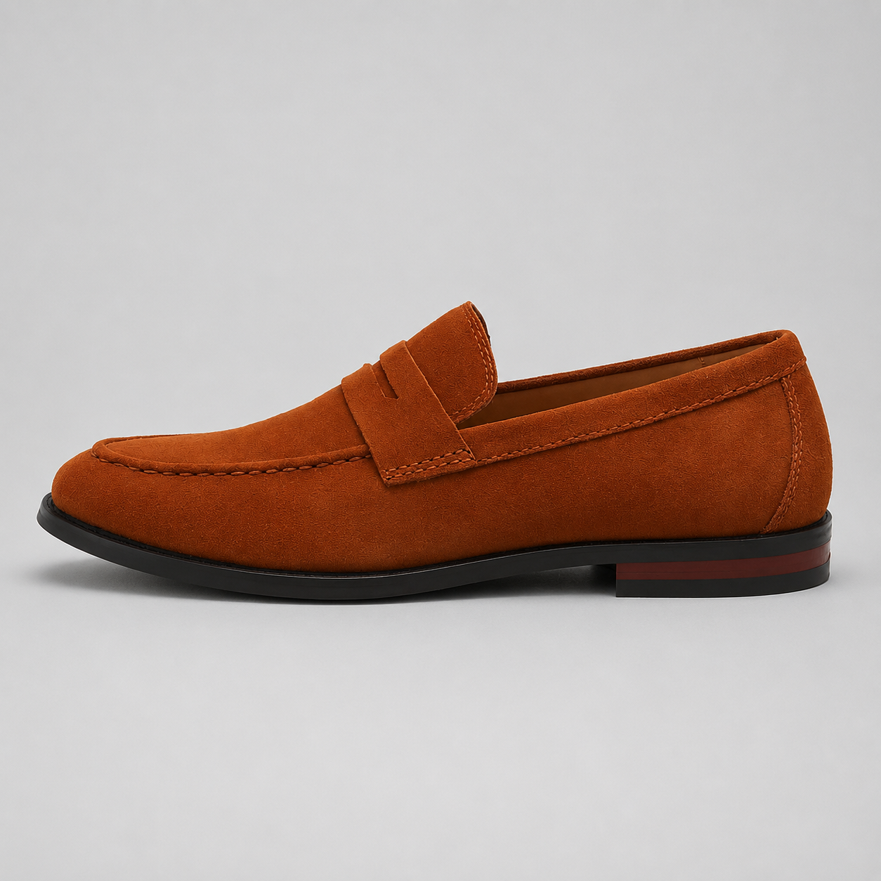 Montarello Men's Suede-Look Penny Loafers
