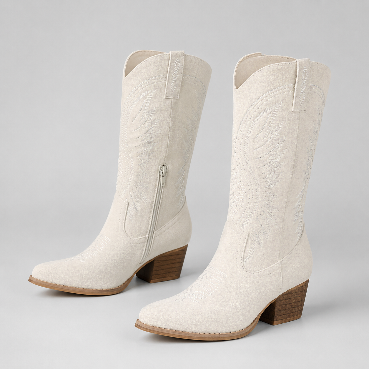 Montarello Women's Knee High Boots Western Embroidered