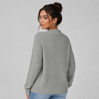 Montarello Women's V-Neck Button Front Cardigan