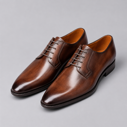 Montarello Men's Leather-Look Derby Dress Shoes