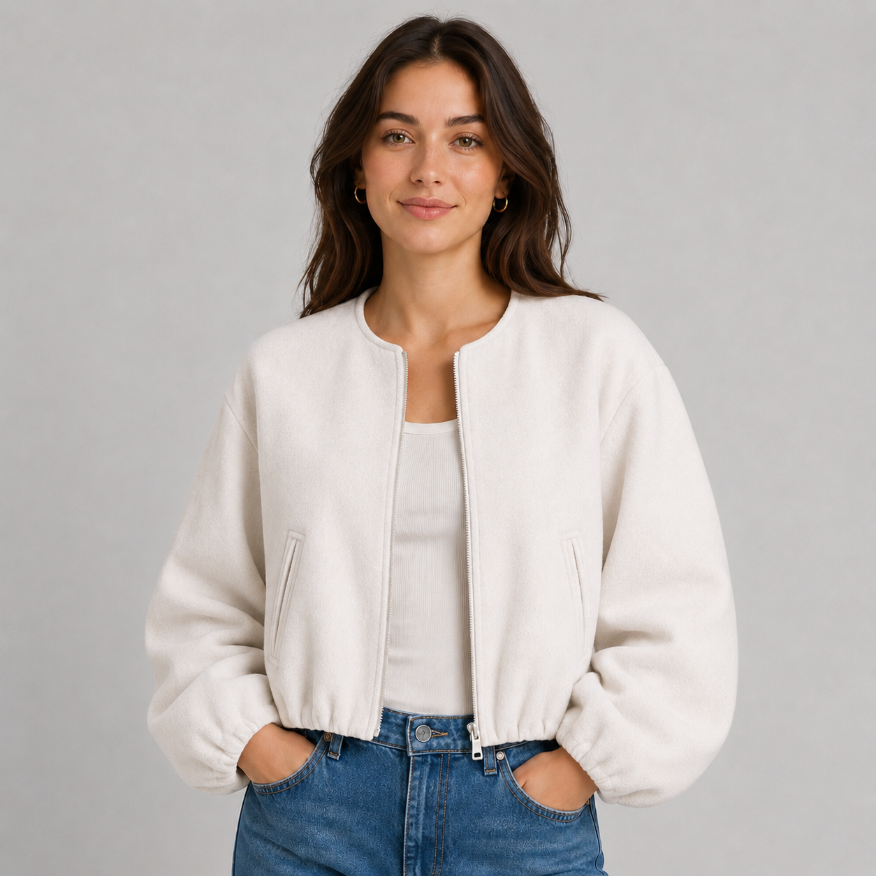 Montarello Women's Bomber Jacket Lightweight Zip Up