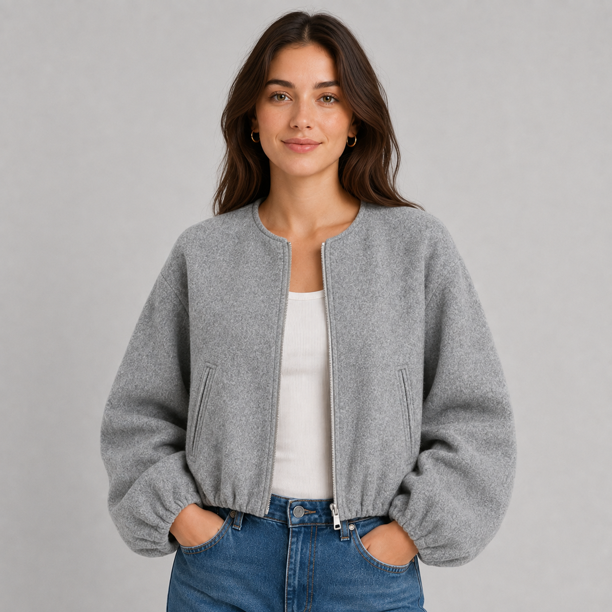 Montarello Women's Bomber Jacket Lightweight Zip Up