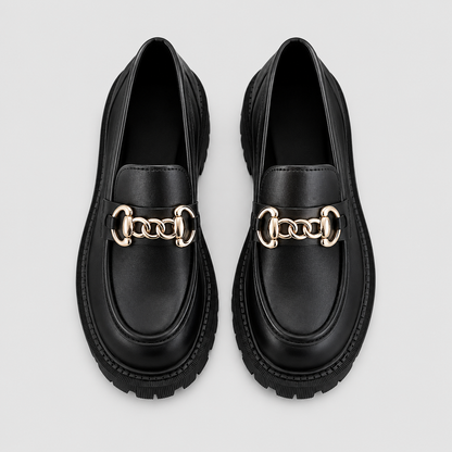 Montarello Women's Platform Loafers with Block Heel