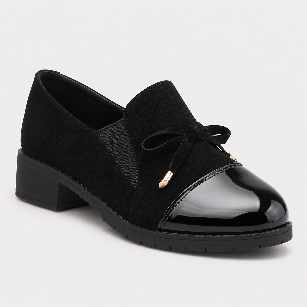 Montarello Women's Chunky Loafers with Bow Detail