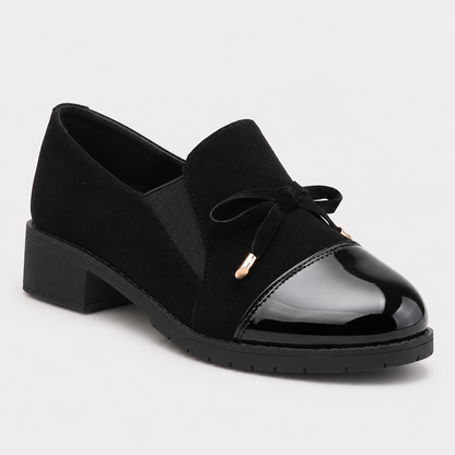Montarello Women's Chunky Loafers with Bow Detail