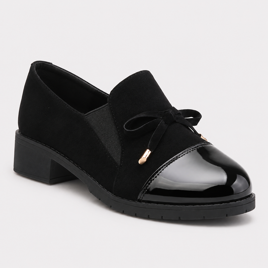 Montarello Women's Chunky Loafers with Bow Detail