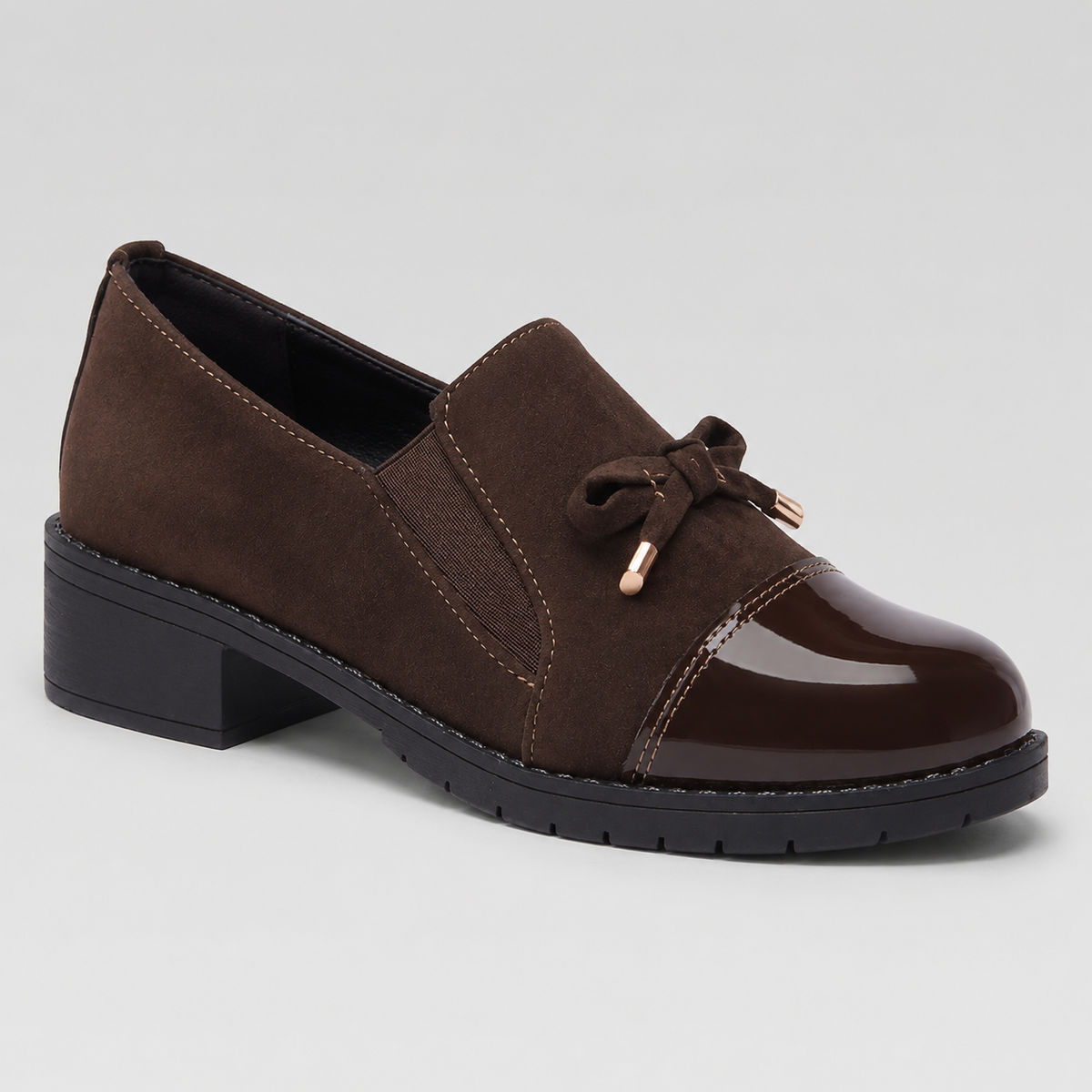 Montarello Women's Chunky Loafers with Bow Detail