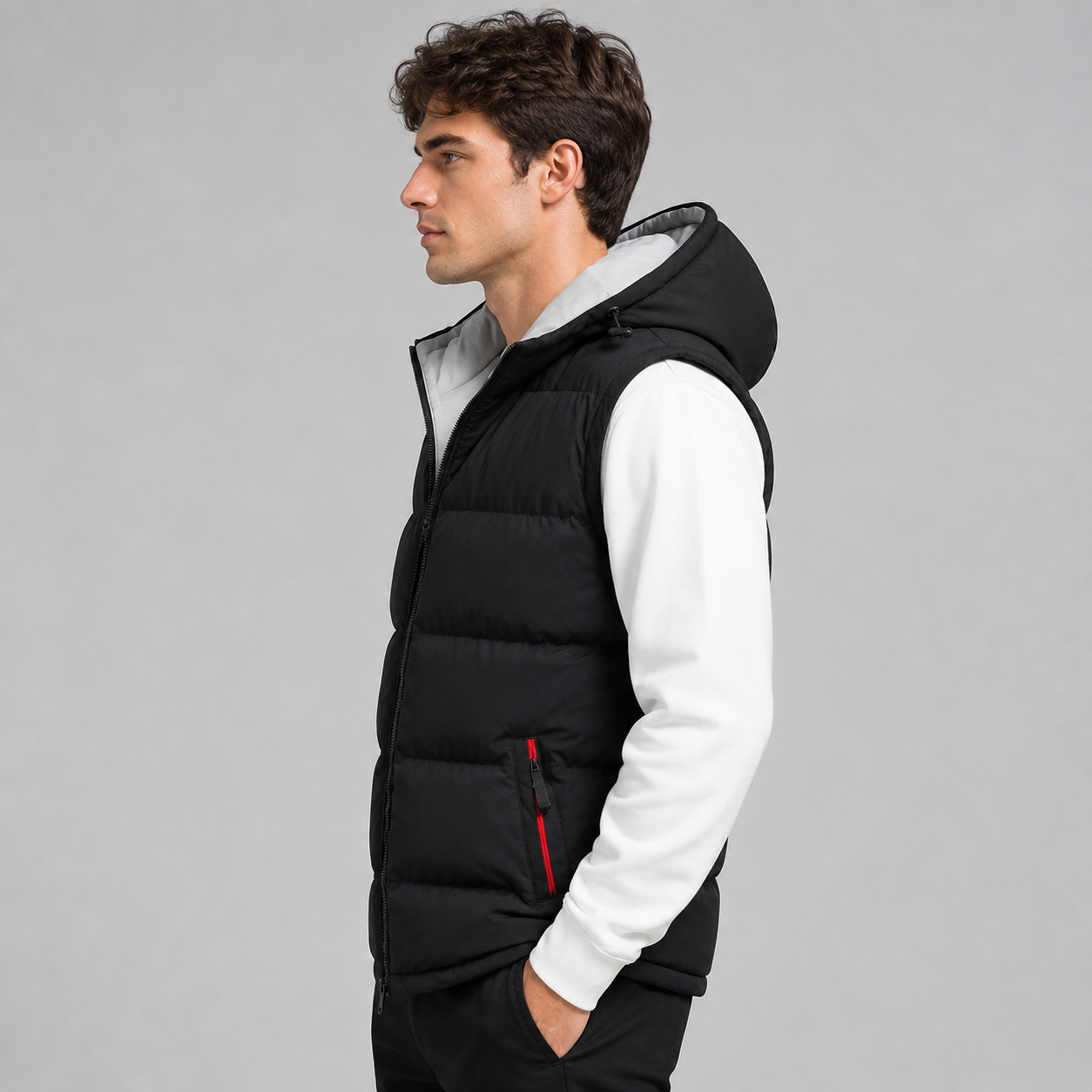 Montarello Men's Gilet Hooded Padded Bodywarmer