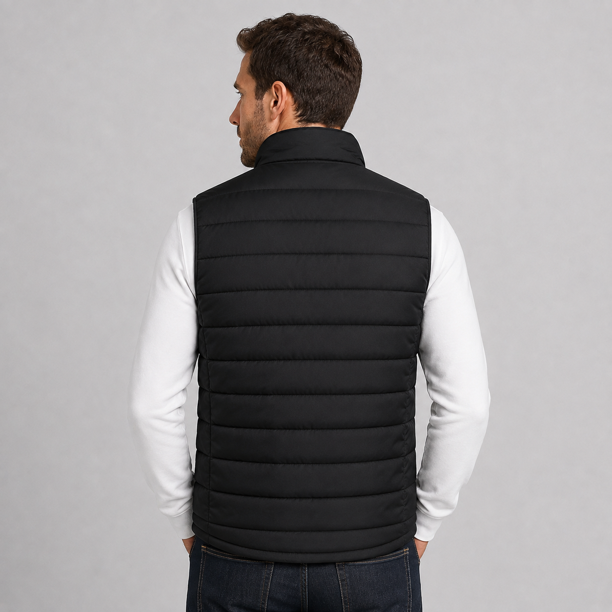 Montarello Men's Gilet Stand Collar Zip Up Lightweight