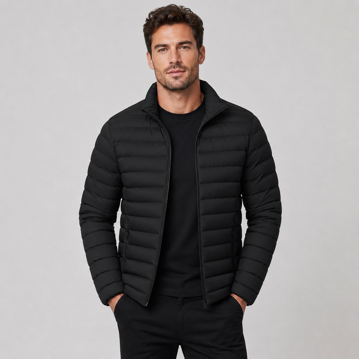 Montarello Men's Puffer Jacket Lightweight Stand Collar